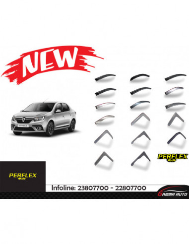 Deflecteur d'air perflex 4 pieces Renault symbol 2