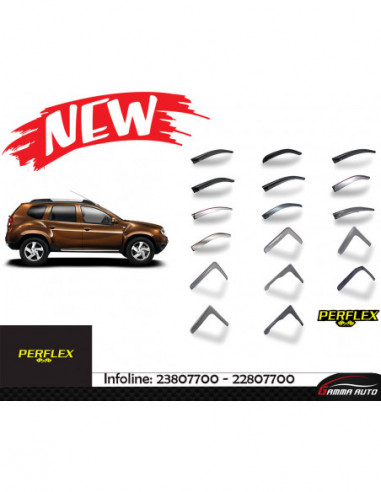 Deflecteur d'air perflex 4 pieces dacia duster