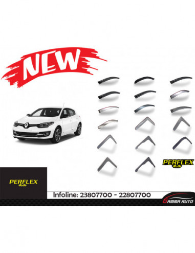 Deflecteur d'air perflex 4 pieces Renault Megane 3