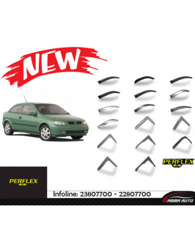 Deflecteur d'air perflex 4 pieces Opel astra g