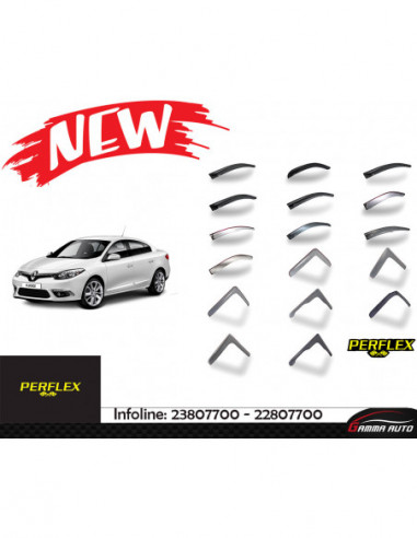 Deflecteur d'air perflex 4 pieces Renault fluence