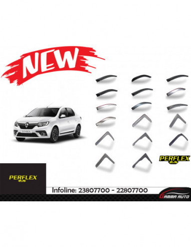 Deflecteur d'air perflex 4 pieces Renault symbol 3