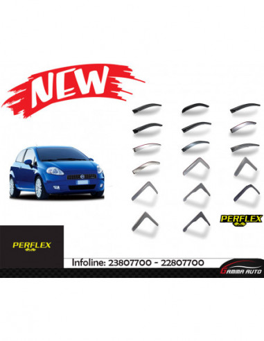 Deflecteur d'air perflex 2 pieces fiat punto