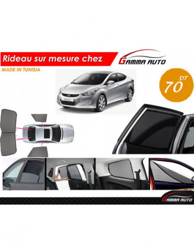 Hyundai elantra 2019 rideau voiture sur mesure made in tunisia kit arriere