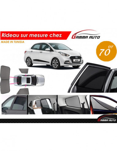 Hyundai i20 2016 sedan rideau voiture sur mesure made in tunisia kit arriere
