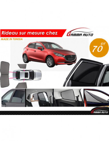 Mazda 2 rideau voiture sur mesure made in tunisia kit arriere