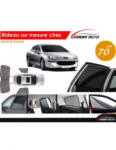 Peugeot 407 rideau voiture sur mesure made in tunisia kit arriere