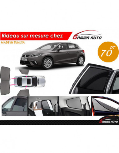 Seat Ibiza 2016 rideau voiture sur mesure made in tunisia kit arriere