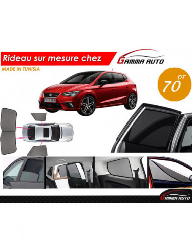 Seat Ibiza 2019+ rideau voiture sur mesure made in tunisia kit arriere