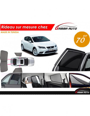Seat leon rideau voiture sur mesure made in tunisia kit arriere