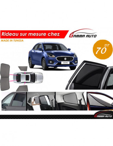Suzuki dzire rideau voiture sur mesure made in tunisia kit arriere
