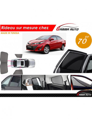 Toyota yaris sedan 2019 rideau voiture sur mesure made in tunisia kit arriere