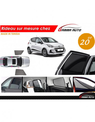Hyundai Grand i10 coupe rideau voiture sur mesure made in tunisia kit avant