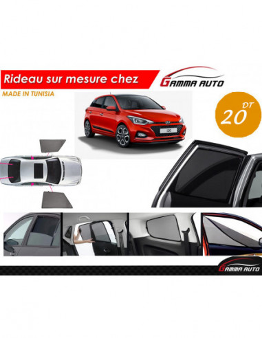 Hyundai i20 2020 rideau voiture sur mesure made in tunisia kit avant