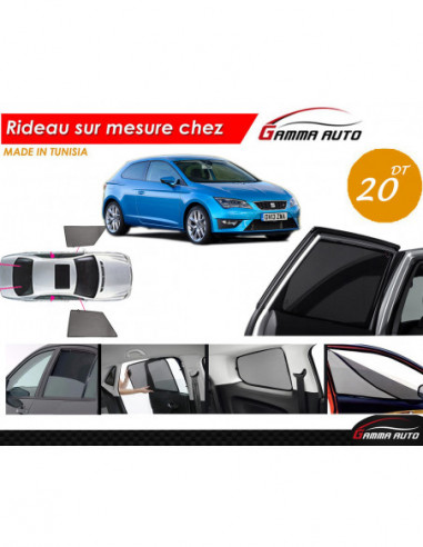 Seat leon 2 porte rideau voiture sur mesure made in tunisia kit avant