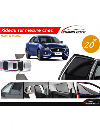 Suzuki dzire rideau voiture sur mesure made in tunisia kit avant