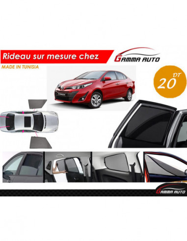 Toyota yaris sedan 2019 rideau voiture sur mesure made in tunisia kit avant