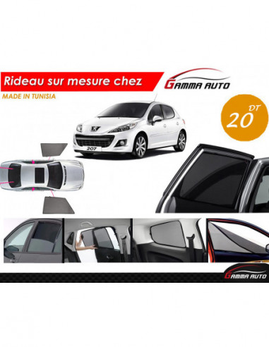 Peugeot 206 rideau voiture sur mesure made in tunisia kit avant