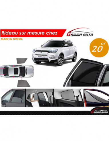 Ssangyong tivoli rideau voiture sur mesure made in tunisia kit avant