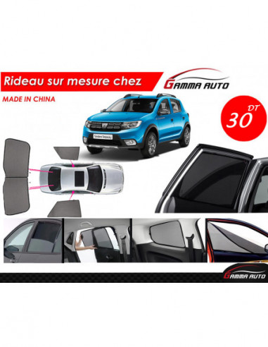 Dacia sandero rideau voiture sur mesure made in china kit arriere
