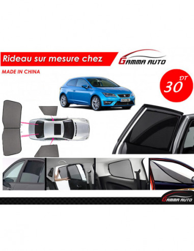 Seat leon 2 porte rideau voiture sur mesure made in china kit arriere