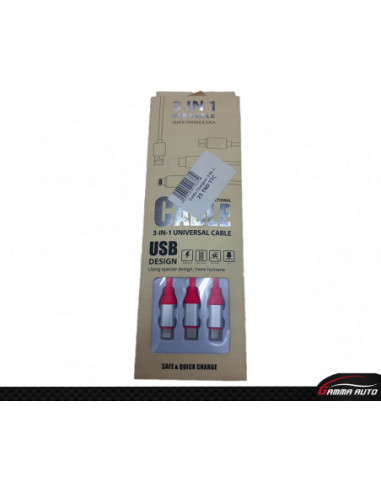 Chargeur cable usb 3 en 1