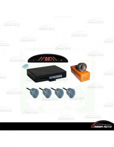 Kit radar de recul avec avertisseur Led gris