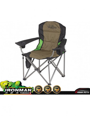 Chaise de camp de luxe a bras souple