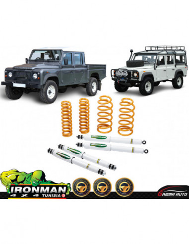 Kit suspension land rover defender 110.130 series performance avec amortisseurs aÂ  gaz (avec nivellement automatique)
