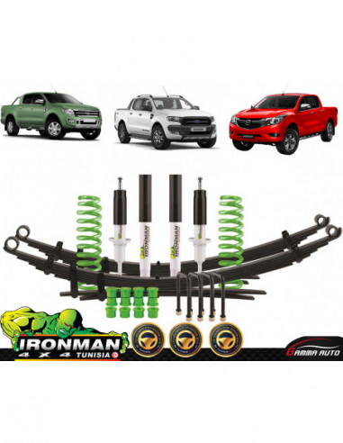 Kit suspension confort avec amortisseurs aÂ  gaz Ford ranger 2011 2018 mazdabt50 2011+