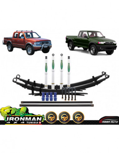 Kit suspension mazda b2900 1987 2006 Ford courier 1985 2006 confort avec amortisseurs a gaz