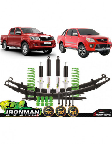 Kit suspension confort avec amortisseurs a gaz pour toyota hilux 2005 2015
