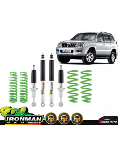 Kit suspension performance avec amortisseurs a gaz (swb diesel) pour toyota prado 120