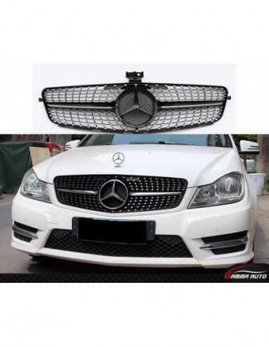 Calandre Mercedes diamond classe c w204 2007 2014 black