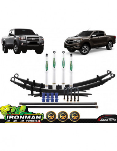 Kit de suspension comfort with foam cell shocks Ford ranger pj pk mazda bt50 2006 2011