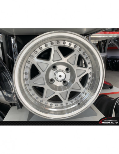 4 Jantes Alu 15 pouces 4x100 BBS Avec Bord