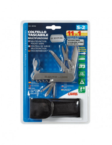 COUTEAU DE POCHE MULTI USAGES 11 EN 1 66142