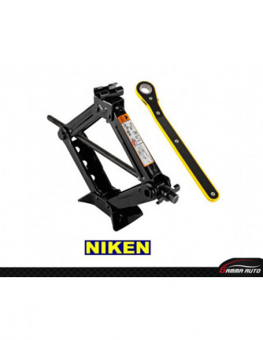 Niken Cric Ciseaux pour Voiture Manivelle et Levier Ã  Cliquet