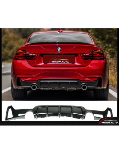 Diffuseur BMW serie 4 f32 f33 f36 double sortie gloss black