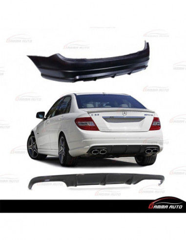 Pare choc arriere look C63 AMG pour Mercedes classe c w204 2008 2011