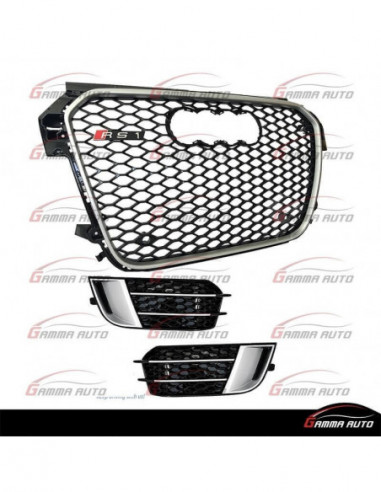 Calandre Audi a1 look rs1 avec cache antibrouillard