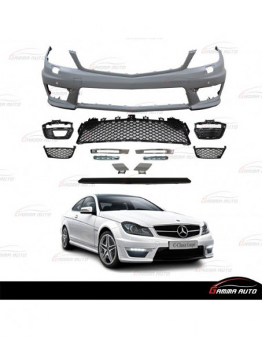 Pare choc avant look C63 pour Mercedes classe c w204 restyee 2012 2013