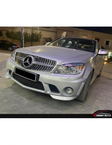 Calandre Mercedes diamond classe c w204 2007 2014 silver