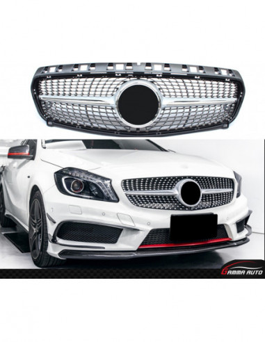 Calandre Mercedes classe a w176 diamant silver