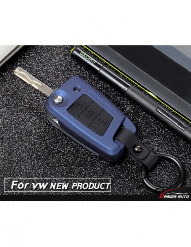 Coque pour cle Volkswagen Skoda Seat bleu