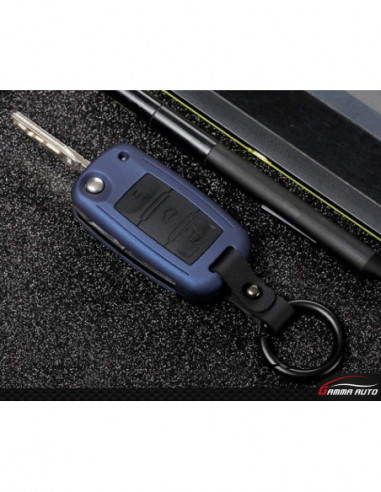 Coque pour cle Volkswagen Skoda Seat bleu 2