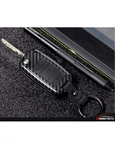 Coque pour cle Volkswagen Skoda Seat carbon 2