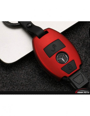 Coque rouge Mercedes benz 2 bouton