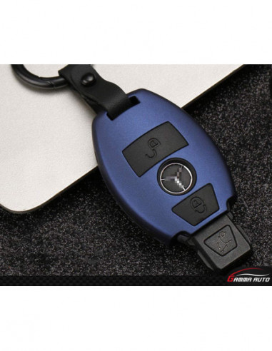 Coque bleu Mercedes benz 2 bouton