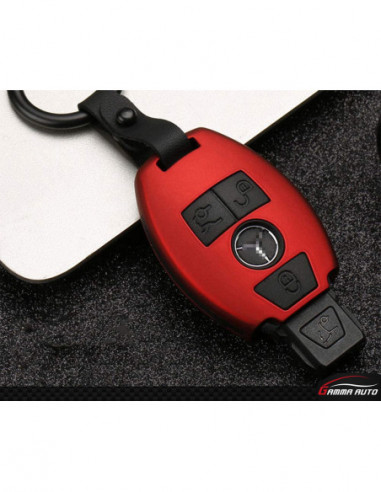 Coque rouge Mercedes benz 3 bouton